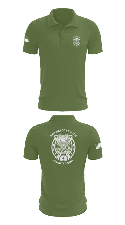 San Marcos Police Mounted Unit 48191371 Short Sleeve Performance Polo - 45