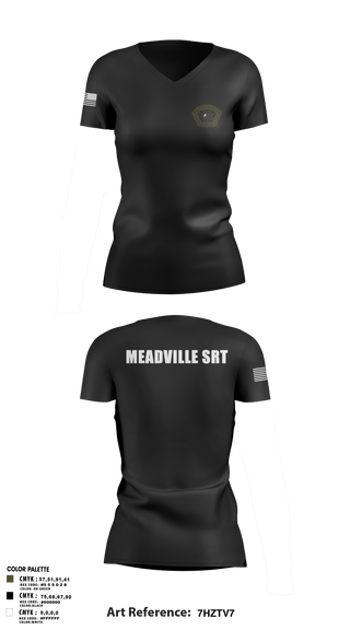 Womens Short Sleeve Vneck Shirt, Meadville SRT, Police, Teamtime, Team time, sublimation, custom sports apparel, team uniforms, spirit wear, spiritwear, sports uniforms, custom shirts, team store, custom team store, fundraiser sports, apparel fundraiser