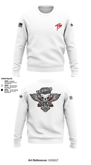 Crew Neck Sweatshirt, Terro Squad, Army, Teamtime, Team time, sublimation, custom sports apparel, team uniforms, spirit wear, spiritwear, sports uniforms, custom shirts, team store, custom team store, fundraiser sports, apparel fundraiser