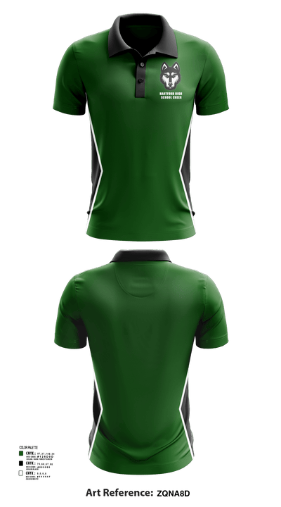Hartford High School Cheer 40549424 Short Sleeve Performance Polo - 131