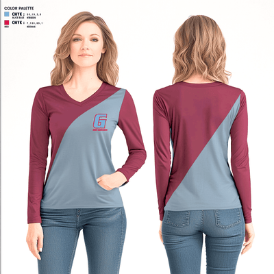 Bonn Gamecocks 42414878 Women's Long Sleeve V-neck Shirt - 2
