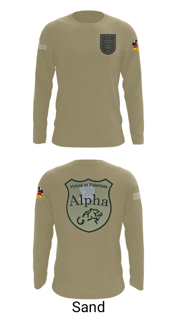 Long Sleeve Performance Shirt, 4./401 PzGrenBtl, Army, Teamtime, Team time, sublimation, custom sports apparel, team uniforms, spirit wear, spiritwear, sports uniforms, custom shirts, team store, custom team store, fundraiser sports, apparel fundraiser