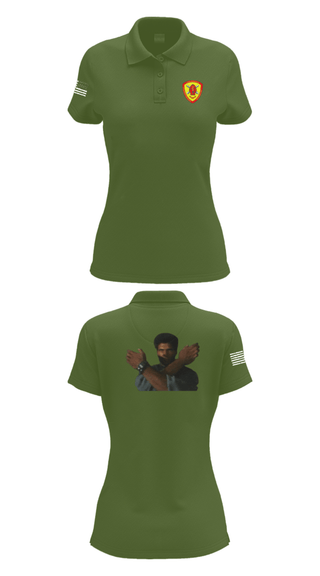Women's Short Sleeve Performance Polo, 10th Marine Regiment, Marines, Teamtime, Team time, sublimation, custom sports apparel, team uniforms, spirit wear, spiritwear, sports uniforms, custom shirts, team store, custom team store, fundraiser sports, apparel fundraiser