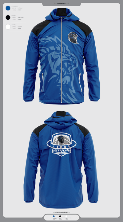 Lyons Middle School Basketball 91103504 Windbreaker - 3