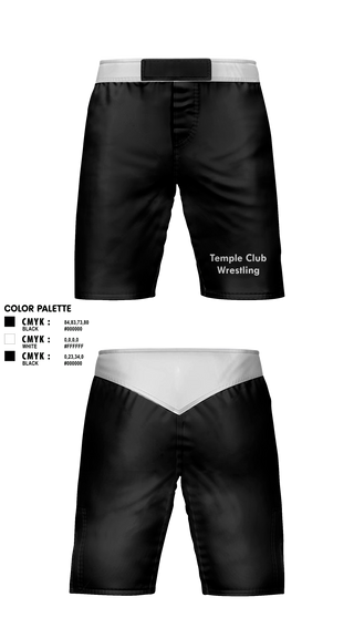 Fight Shorts, Temple Wrestling Club, Wrestling, Teamtime, Team time, sublimation, custom sports apparel, team uniforms, spirit wear, spiritwear, sports uniforms, custom shirts, team store, custom team store, fundraiser sports, apparel fundraiser
