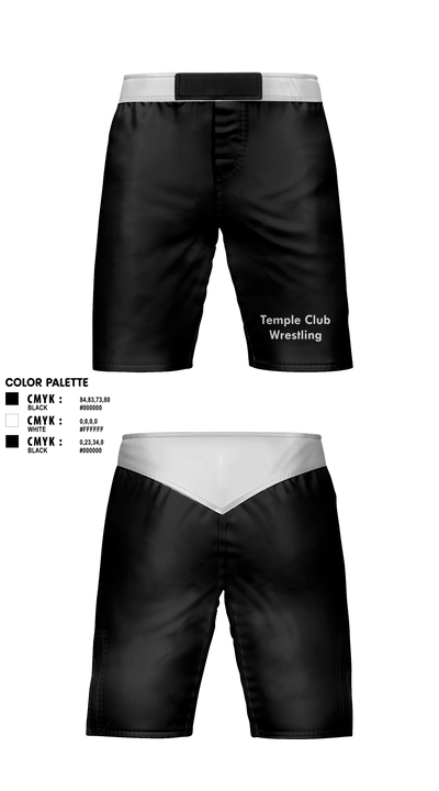 Temple Wrestling Club 35193294 Fight Shorts - 1