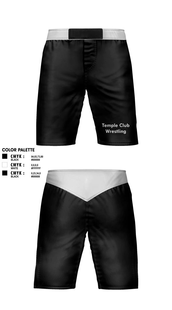 Fight Shorts, Temple Wrestling Club, Wrestling, Teamtime, Team time, sublimation, custom sports apparel, team uniforms, spirit wear, spiritwear, sports uniforms, custom shirts, team store, custom team store, fundraiser sports, apparel fundraiser