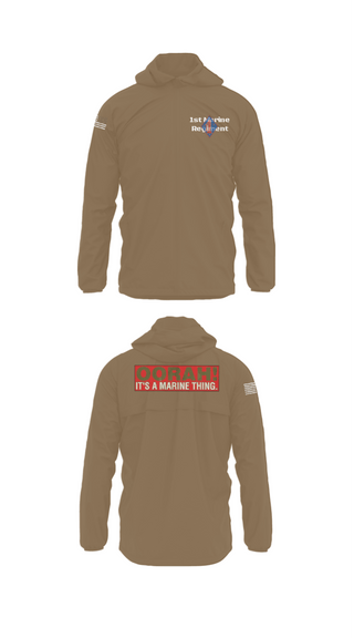 Windbreaker, 1st Marine Regiment, Marines, Teamtime, Team time, sublimation, custom sports apparel, team uniforms, spirit wear, spiritwear, sports uniforms, custom shirts, team store, custom team store, fundraiser sports, apparel fundraiser