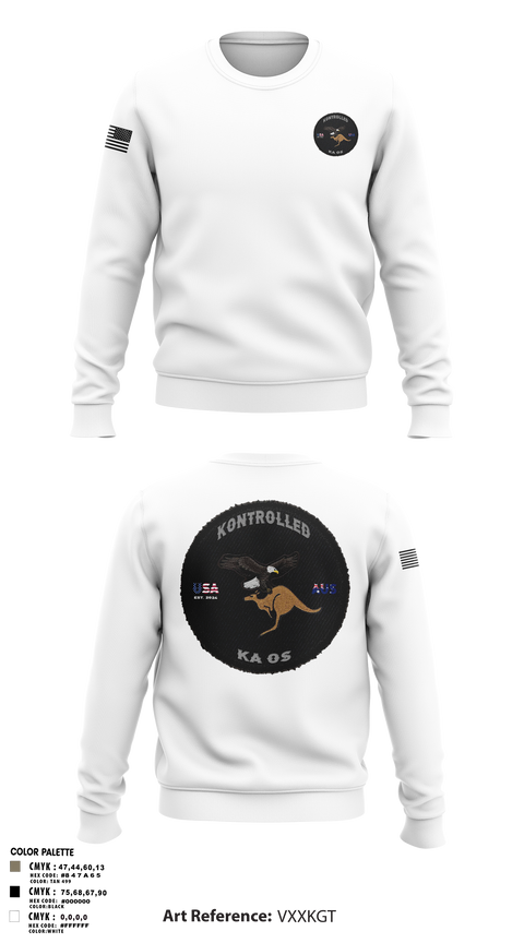 Crew Neck Sweatshirt, Kontrolled Kaos, , Teamtime, Team time, sublimation, custom sports apparel, team uniforms, spirit wear, spiritwear, sports uniforms, custom shirts, team store, custom team store, fundraiser sports, apparel fundraiser