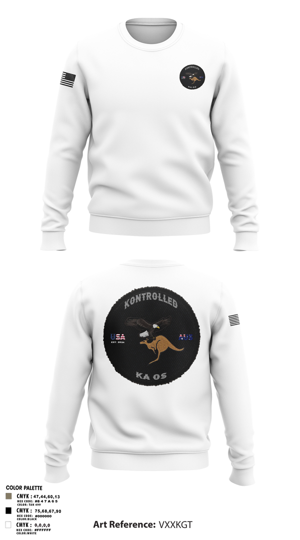Crew Neck Sweatshirt, Kontrolled Kaos, , Teamtime, Team time, sublimation, custom sports apparel, team uniforms, spirit wear, spiritwear, sports uniforms, custom shirts, team store, custom team store, fundraiser sports, apparel fundraiser