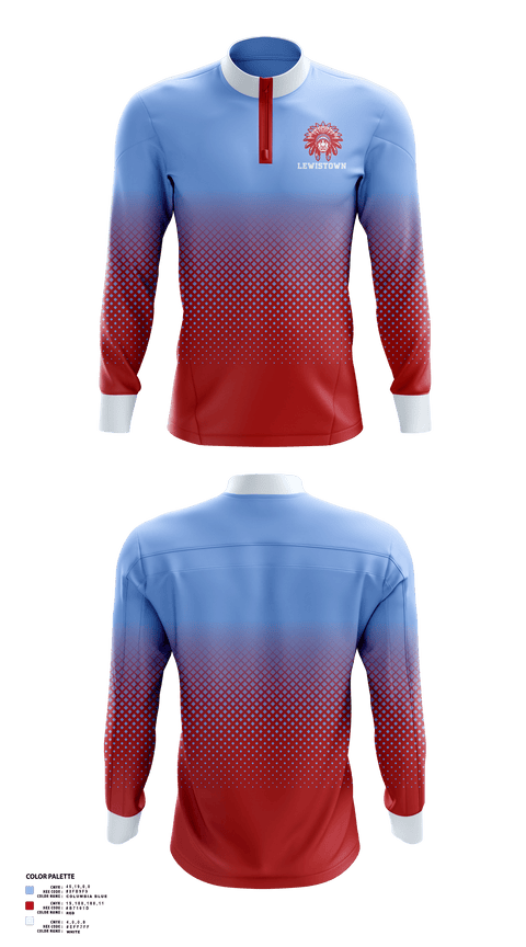 Quarter Zip Jacket, Lewistown High School Basketball, Men's Basketball, Teamtime, Team time, sublimation, custom sports apparel, team uniforms, spirit wear, spiritwear, sports uniforms, custom shirts, team store, custom team store, fundraiser sports, apparel fundraiser