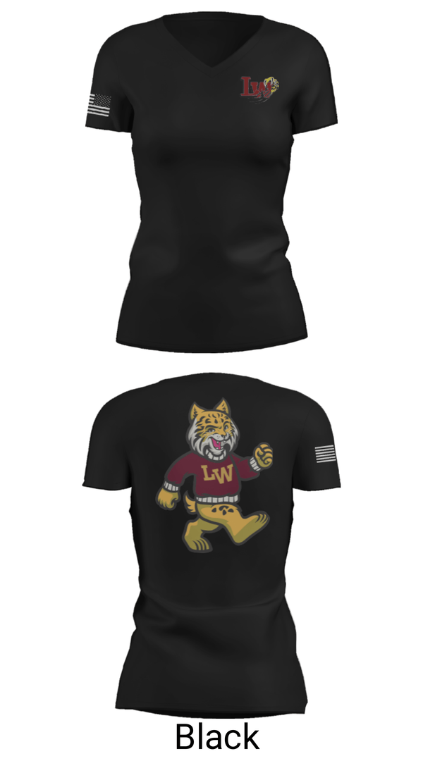 Women's Short Sleeve Vneck Shirt, Lowpoint-Washburn Junior High School Softball, Softball, Teamtime, Team time, sublimation, custom sports apparel, team uniforms, spirit wear, spiritwear, sports uniforms, custom shirts, team store, custom team store, fundraiser sports, apparel fundraiser
