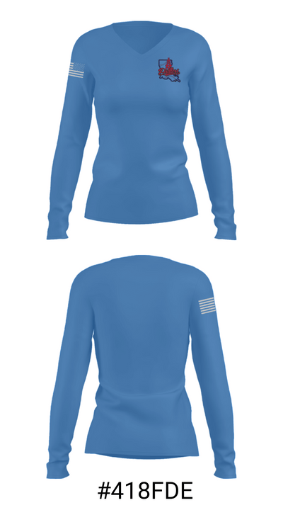 La Drillers 30243488 Women's Long Sleeve V-neck Shirt - 20