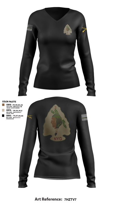 undefined Women's Long Sleeve V-neck Shirt - 3