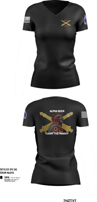 Womens Short Sleeve Vneck Shirt, ALPHA ROCK, Army, Teamtime, Team time, sublimation, custom sports apparel, team uniforms, spirit wear, spiritwear, sports uniforms, custom shirts, team store, custom team store, fundraiser sports, apparel fundraiser