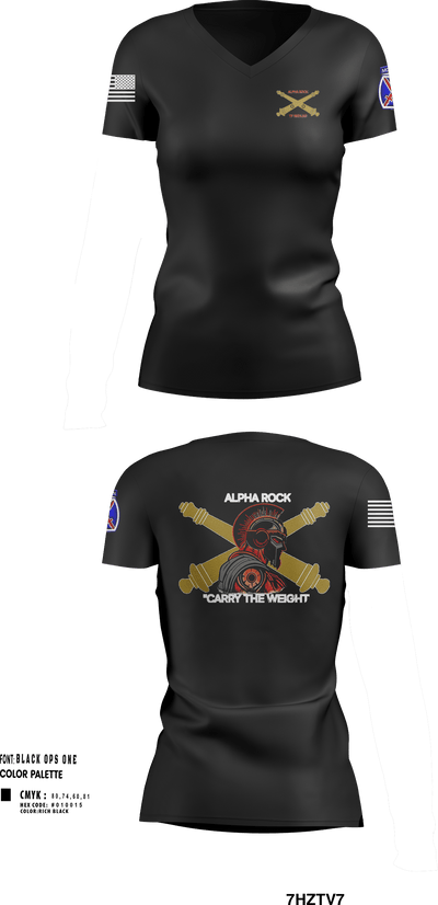 ALPHA ROCK 20137343 Women's Short Sleeve V-neck Shirt - 201