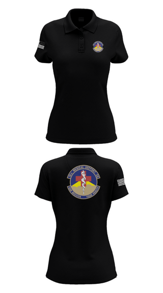 Women's Short Sleeve Performance Polo, 18 MDSS, Air Force, Teamtime, Team time, sublimation, custom sports apparel, team uniforms, spirit wear, spiritwear, sports uniforms, custom shirts, team store, custom team store, fundraiser sports, apparel fundraiser