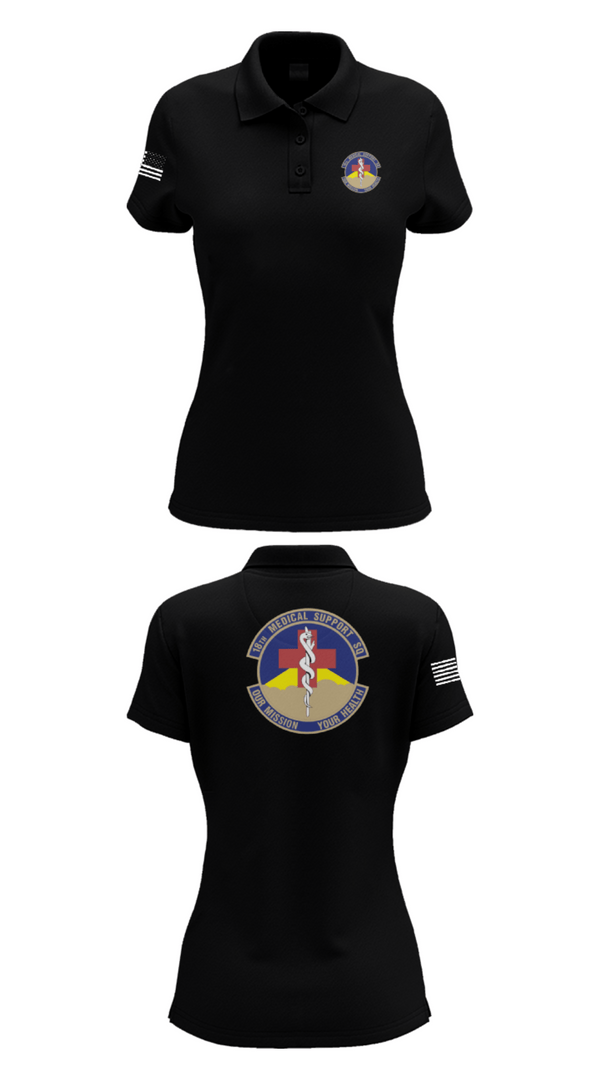 Women's Short Sleeve Performance Polo, 18 MDSS, Air Force, Teamtime, Team time, sublimation, custom sports apparel, team uniforms, spirit wear, spiritwear, sports uniforms, custom shirts, team store, custom team store, fundraiser sports, apparel fundraiser