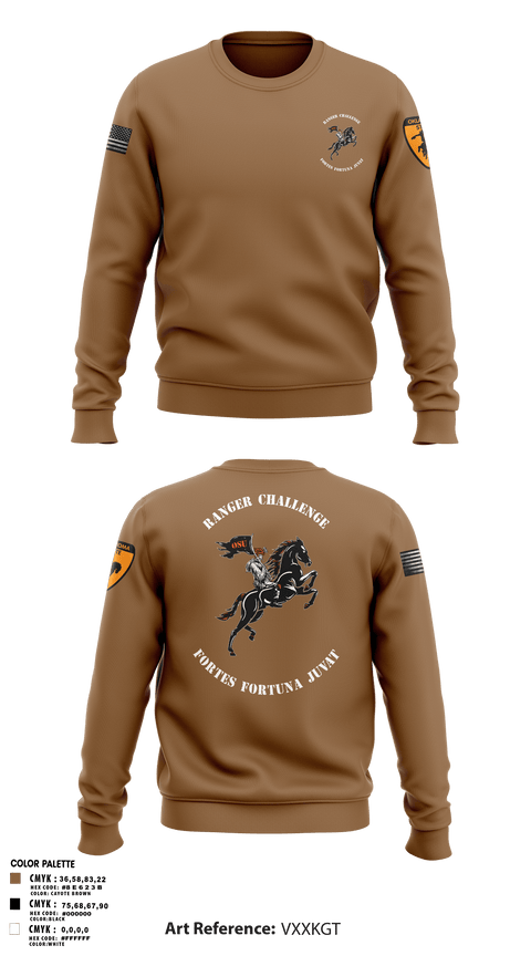Crew Neck Sweatshirt, Ranger Challenge, , Teamtime, Team time, sublimation, custom sports apparel, team uniforms, spirit wear, spiritwear, sports uniforms, custom shirts, team store, custom team store, fundraiser sports, apparel fundraiser