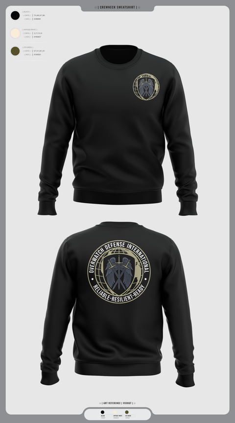 Crew Neck Sweatshirt, Overwatch Defense International, , Teamtime, Team time, sublimation, custom sports apparel, team uniforms, spirit wear, spiritwear, sports uniforms, custom shirts, team store, custom team store, fundraiser sports, apparel fundraiser