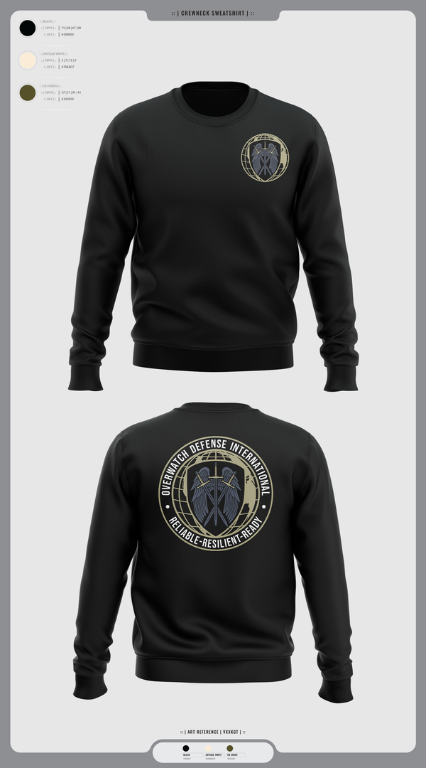 Crew Neck Sweatshirt, Overwatch Defense International, , Teamtime, Team time, sublimation, custom sports apparel, team uniforms, spirit wear, spiritwear, sports uniforms, custom shirts, team store, custom team store, fundraiser sports, apparel fundraiser