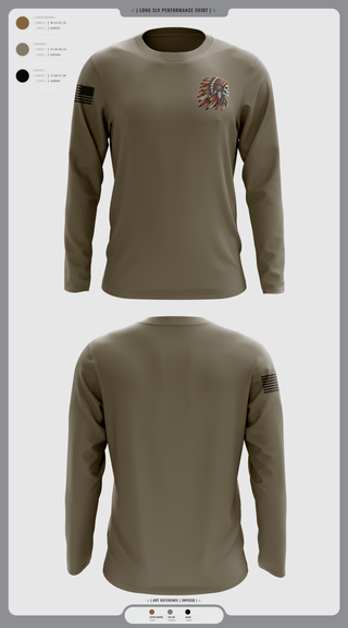 Long Sleeve Performance Shirt, Comanche Squad, Army, Teamtime, Team time, sublimation, custom sports apparel, team uniforms, spirit wear, spiritwear, sports uniforms, custom shirts, team store, custom team store, fundraiser sports, apparel fundraiser
