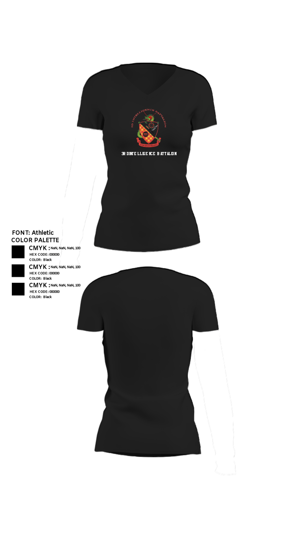 Women's Short Sleeve Vneck Shirt, 3rd Intelligence Battalion, Marines, Teamtime, Team time, sublimation, custom sports apparel, team uniforms, spirit wear, spiritwear, sports uniforms, custom shirts, team store, custom team store, fundraiser sports, apparel fundraiser
