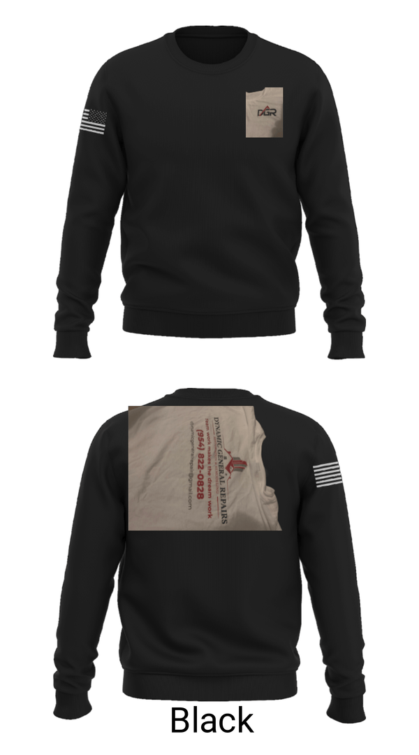 Crew Neck Sweatshirt, Dynamic General Repairs Inc, , Teamtime, Team time, sublimation, custom sports apparel, team uniforms, spirit wear, spiritwear, sports uniforms, custom shirts, team store, custom team store, fundraiser sports, apparel fundraiser