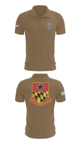 Short Sleeve Performance Polo, 2nd MTB/70th RTI, Army, Teamtime, Team time, sublimation, custom sports apparel, team uniforms, spirit wear, spiritwear, sports uniforms, custom shirts, team store, custom team store, fundraiser sports, apparel fundraiser