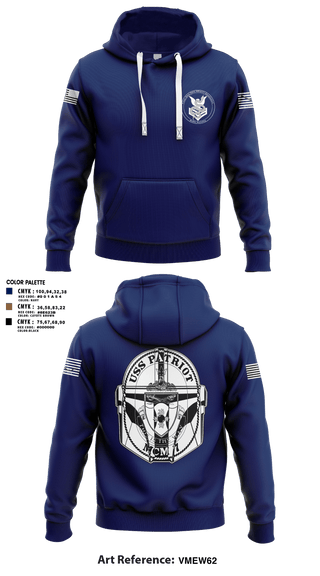 Hoodie, USS Patriot, Navy, Teamtime, Team time, sublimation, custom sports apparel, team uniforms, spirit wear, spiritwear, sports uniforms, custom shirts, team store, custom team store, fundraiser sports, apparel fundraiser