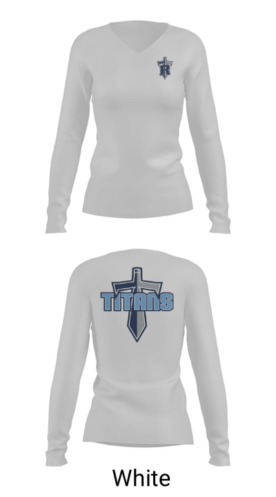 Ridgeland High School Baseball 35303095 Women's Long Sleeve V-neck Shirt - 6