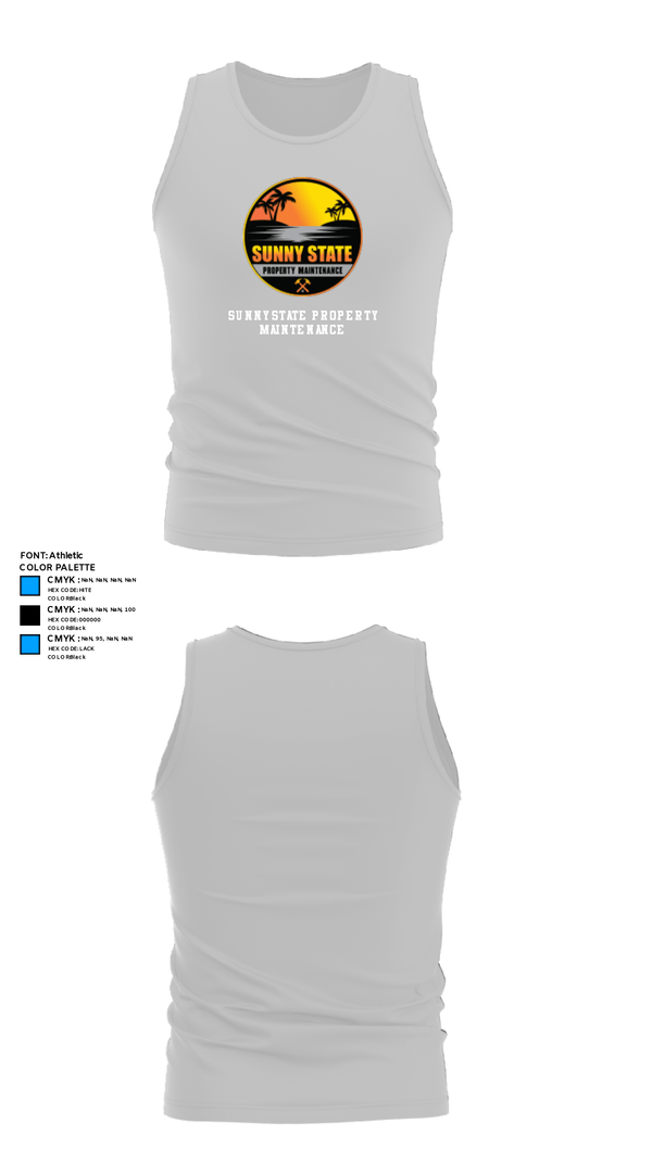 Tank Top, Sunny State Property Maintenance, , Teamtime, Team time, sublimation, custom sports apparel, team uniforms, spirit wear, spiritwear, sports uniforms, custom shirts, team store, custom team store, fundraiser sports, apparel fundraiser