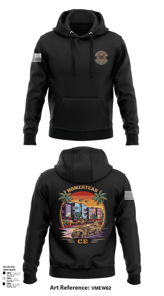 Hoodie, 482D Civil Engineer Squadron, Air Force, Teamtime, Team time, sublimation, custom sports apparel, team uniforms, spirit wear, spiritwear, sports uniforms, custom shirts, team store, custom team store, fundraiser sports, apparel fundraiser