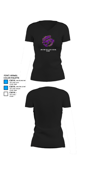 Womens Short Sleeve Vneck Shirt, Junction City High School Cheer, Cheer, Teamtime, Team time, sublimation, custom sports apparel, team uniforms, spirit wear, spiritwear, sports uniforms, custom shirts, team store, custom team store, fundraiser sports, apparel fundraiser
