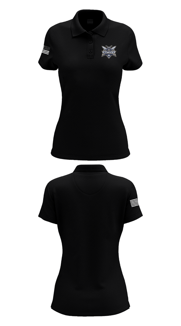 Womens Short Sleeve Performance Polo, STINGERZ, Baseball, Teamtime, Team time, sublimation, custom sports apparel, team uniforms, spirit wear, spiritwear, sports uniforms, custom shirts, team store, custom team store, fundraiser sports, apparel fundraiser