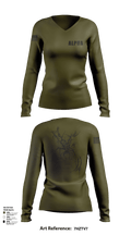 Alpha 373240 Women's Long Sleeve V-neck Shirt - 127