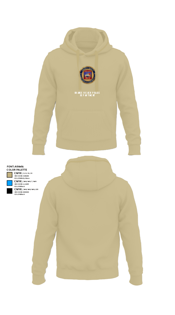 Hoodie, Orange Beach Police Department, Police, Teamtime, Team time, sublimation, custom sports apparel, team uniforms, spirit wear, spiritwear, sports uniforms, custom shirts, team store, custom team store, fundraiser sports, apparel fundraiser