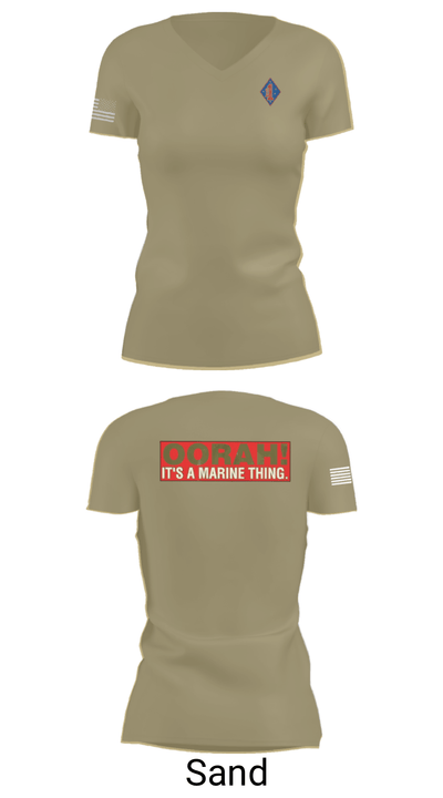 1st Marine Regiment 32808075 Women's Short Sleeve V-neck Shirt - 60