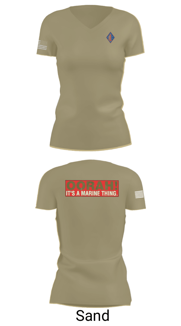 Women's Short Sleeve Vneck Shirt, 1st Marine Regiment, Marines, Teamtime, Team time, sublimation, custom sports apparel, team uniforms, spirit wear, spiritwear, sports uniforms, custom shirts, team store, custom team store, fundraiser sports, apparel fundraiser