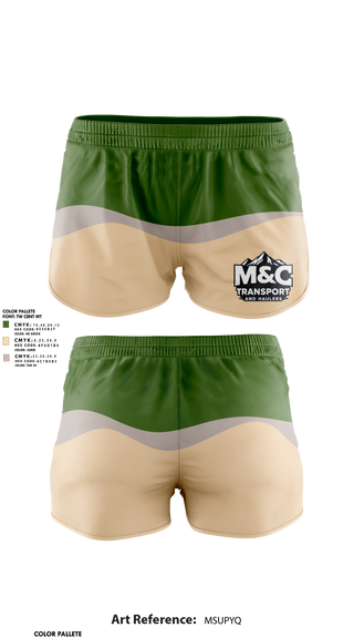 Womens Shorts, M&C transport and hauling, , Teamtime, Team time, sublimation, custom sports apparel, team uniforms, spirit wear, spiritwear, sports uniforms, custom shirts, team store, custom team store, fundraiser sports, apparel fundraiser