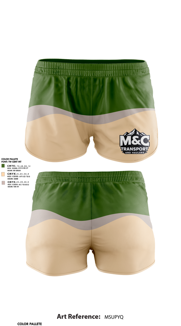 Womens Shorts, M&C transport and hauling, , Teamtime, Team time, sublimation, custom sports apparel, team uniforms, spirit wear, spiritwear, sports uniforms, custom shirts, team store, custom team store, fundraiser sports, apparel fundraiser