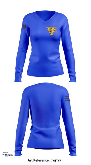 Womens Long Sleeve Vneck Shirt 1, New Jersey state police, , Teamtime, Team time, sublimation, custom sports apparel, team uniforms, spirit wear, spiritwear, sports uniforms, custom shirts, team store, custom team store, fundraiser sports, apparel fundraiser