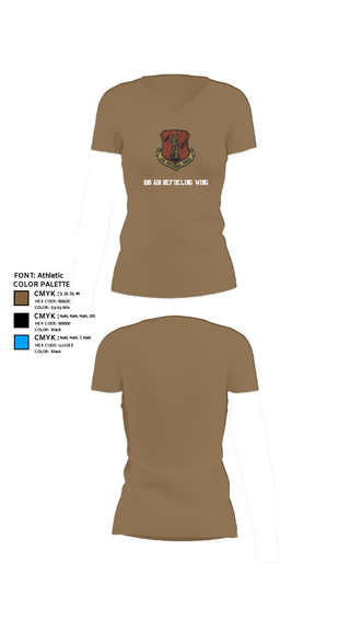 Women's Short Sleeve Vneck Shirt, 186 Air Refueling Wing, Air Force, Teamtime, Team time, sublimation, custom sports apparel, team uniforms, spirit wear, spiritwear, sports uniforms, custom shirts, team store, custom team store, fundraiser sports, apparel fundraiser
