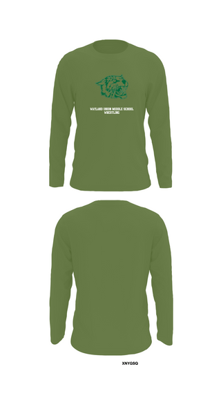 Long Sleeve Performance Shirt, Wayland Union Middle School Wrestling, Wrestling, Teamtime, Team time, sublimation, custom sports apparel, team uniforms, spirit wear, spiritwear, sports uniforms, custom shirts, team store, custom team store, fundraiser sports, apparel fundraiser