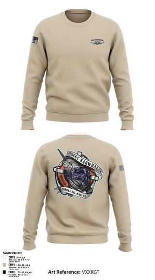 Crew Neck Sweatshirt, CHC NARWHAL, Coast Guard, Teamtime, Team time, sublimation, custom sports apparel, team uniforms, spirit wear, spiritwear, sports uniforms, custom shirts, team store, custom team store, fundraiser sports, apparel fundraiser
