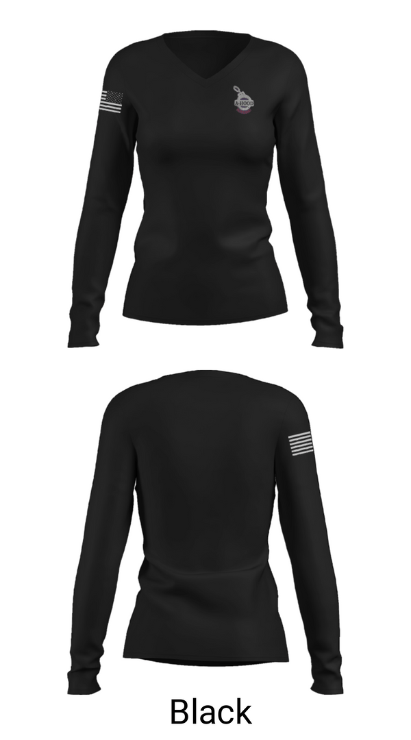 Women's Long Sleeve Vneck Shirt, A-HOOD BONDING, , Teamtime, Team time, sublimation, custom sports apparel, team uniforms, spirit wear, spiritwear, sports uniforms, custom shirts, team store, custom team store, fundraiser sports, apparel fundraiser