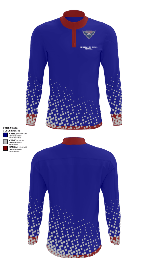 Quarter Zip Jacket, Freedom High School Softball, Softball, Teamtime, Team time, sublimation, custom sports apparel, team uniforms, spirit wear, spiritwear, sports uniforms, custom shirts, team store, custom team store, fundraiser sports, apparel fundraiser