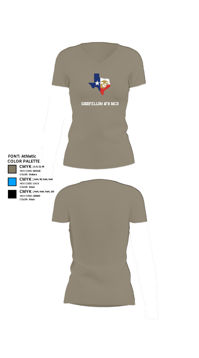Goodfellow AFB MCD 8795837 Women's Short Sleeve V-neck Shirt - 64
