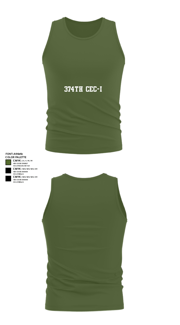 Tank Top, 374th CEC-I, Army, Teamtime, Team time, sublimation, custom sports apparel, team uniforms, spirit wear, spiritwear, sports uniforms, custom shirts, team store, custom team store, fundraiser sports, apparel fundraiser