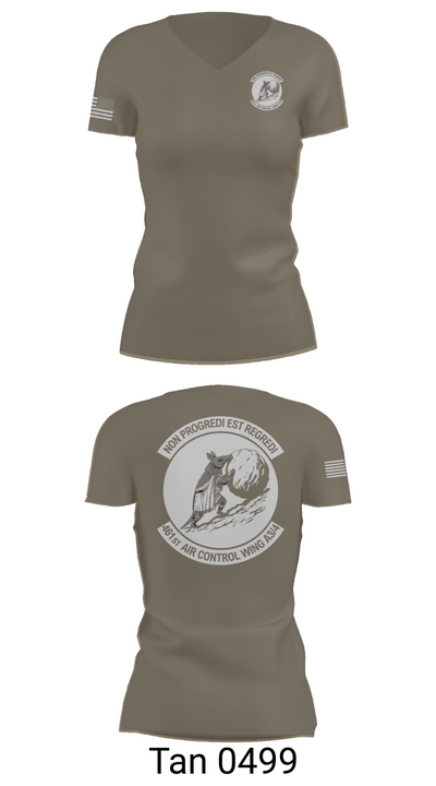461 ACW A3/4 60764171 Women's Short Sleeve V-neck Shirt - 68
